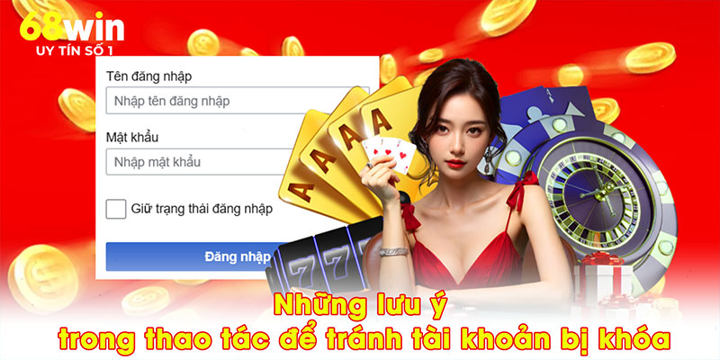 Những lưu ý trong thao tác để tránh tài khoản bị khóa